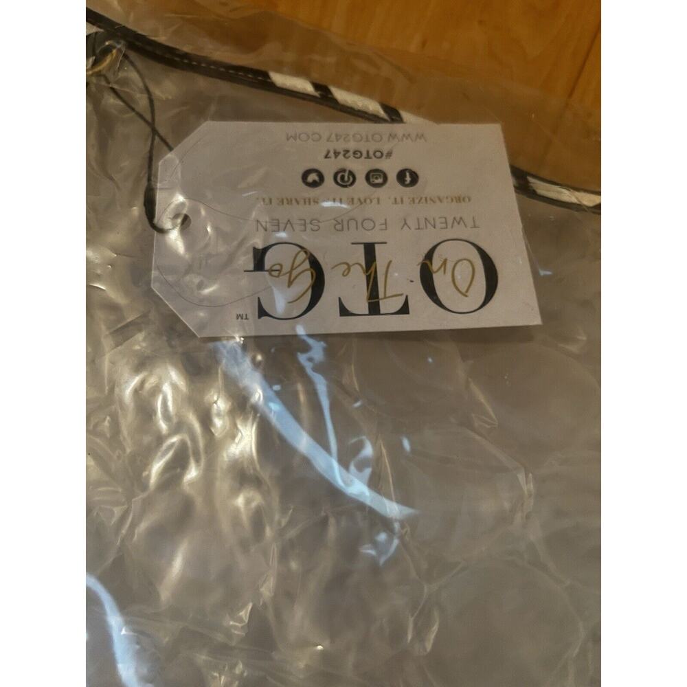 NWT On The Go OTG 247 The Nudie Tote Clear White Black - Picture 3 of 3